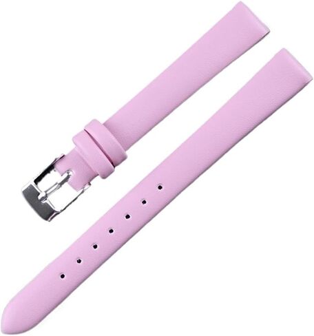 Women's Small Size Leather Watch Band 8mm 10mm 12mm Stainless Steel Buckle Universal Replacement Watch Strap in Kuwait