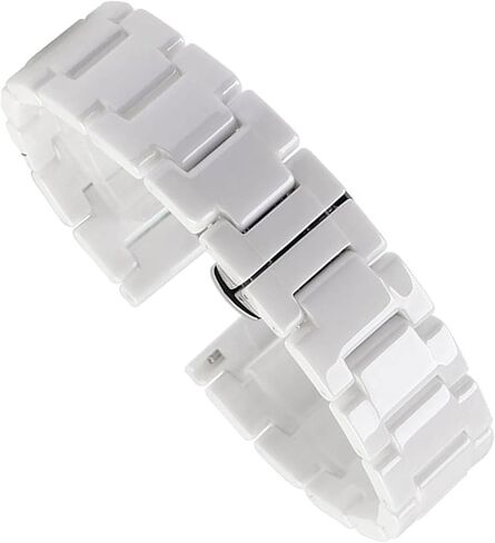 hooson Ceramic Bracelet Stainless Steel Combination watchband for Women Man Strap Fashion Wristwatch Band in Saudi Arabia