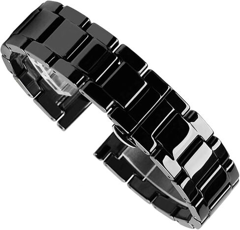 hooson Ceramic Bracelet Stainless Steel Combination watchband for Women Man Strap Fashion Wristwatch Band in Saudi Arabia