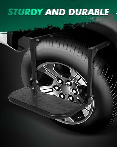 SCITOO Folding Heavy Duty Tire Steps for Pickup Truck, SUV Fits Tire from 9" to 13" in Saudi Arabia