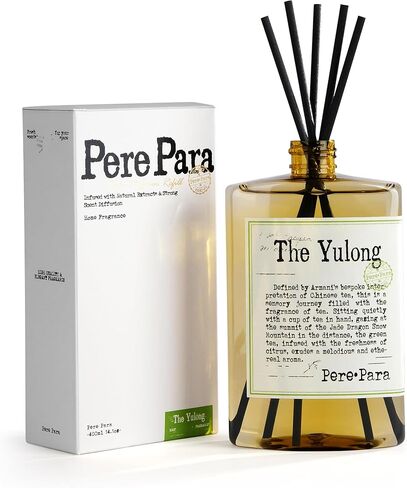 English Pear&Freesia Scent Premium Reed Diffuser Set - 400ml /13.53 fl.oz Scented Oil with 6 Sticks | Long-Lasting Fragrance for Home & Office | Luxury Gift in Kuwait