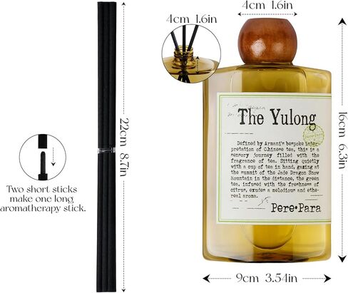 English Pear&Freesia Scent Premium Reed Diffuser Set - 400ml /13.53 fl.oz Scented Oil with 6 Sticks | Long-Lasting Fragrance for Home & Office | Luxury Gift in Kuwait