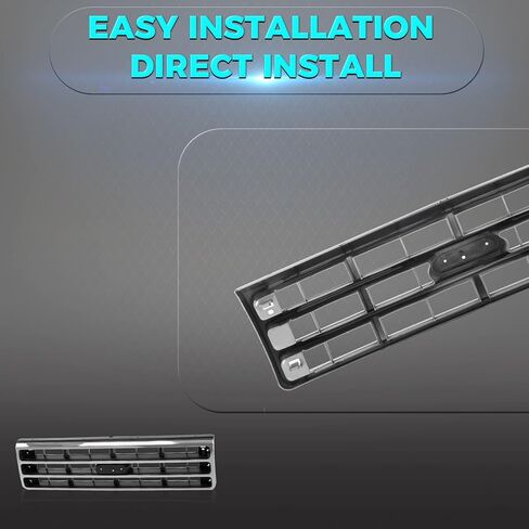 1989-1991 Compatible With FORD F250 F350 F150 Bronco Front Grille Grill Chrome Gray FO1200141 E9TZ8200A in Saudi Arabia