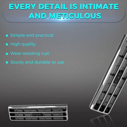 1989-1991 Compatible With FORD F250 F350 F150 Bronco Front Grille Grill Chrome Gray FO1200141 E9TZ8200A in Saudi Arabia