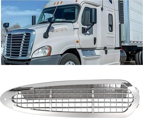 Chrome Hood Grille Air Intake Vent Cover Compatible with 2002-2018 Freightliner M2 100 106 112 Replacement for 17-14809-005 Front Upper Mesh Intake Vent Side Grill in Saudi Arabia
