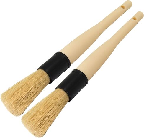 Chemical Guys Boars Hair Soft Detail Detailing Brush (2 Pack) – Gentle Natural Bristle Brushes for Interior, Emblems, Wheels & Sensitive Surfaces in Saudi Arabia