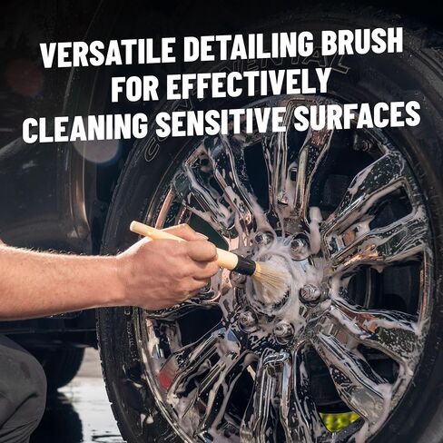 Chemical Guys Boars Hair Soft Detail Detailing Brush (2 Pack) – Gentle Natural Bristle Brushes for Interior, Emblems, Wheels & Sensitive Surfaces in Saudi Arabia