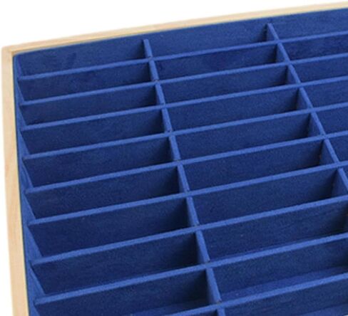 Jewelry Organizer Bracelet Holder Tabletop 40 Grids Multipurpose Bangle Display Storage for Photography Shopping Mall Props, Wood Beige in Saudi Arabia
