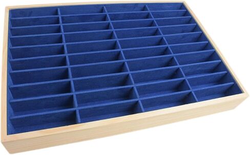 Jewelry Organizer Bracelet Holder Tabletop 40 Grids Multipurpose Bangle Display Storage for Photography Shopping Mall Props, Wood Beige in Saudi Arabia