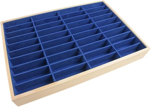 Jewelry Organizer Bracelet Holder Tabletop 40 Grids Multipurpose Bangle Display Storage for Photography Shopping Mall Props, Wood Beige in Saudi Arabia