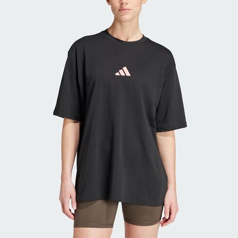 adidas Womens Strength Crew Neck Short Sleeve Athletic Training Casual Tops Casual - Black - Size M in Saudi Arabia