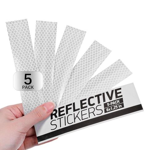 5 قطع ملصقات عاكسة، عاكسات صندوق البريد، عاكسات لاصقة مقاومة للماء للقبعة الصلبة، الدراجة، السيارة، الخوذة، صندوق بريد الدراجة النارية 1.26 بوصة × 5.98 بوصة in Kuwait