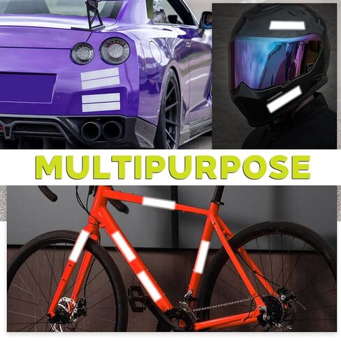 5 قطع ملصقات عاكسة، عاكسات صندوق البريد، عاكسات لاصقة مقاومة للماء للقبعة الصلبة، الدراجة، السيارة، الخوذة، صندوق بريد الدراجة النارية 1.26 بوصة × 5.98 بوصة in Kuwait