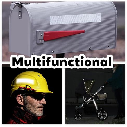 5 قطع ملصقات عاكسة، عاكسات صندوق البريد، عاكسات لاصقة مقاومة للماء للقبعة الصلبة، الدراجة، السيارة، الخوذة، صندوق بريد الدراجة النارية 1.26 بوصة × 5.98 بوصة in Kuwait