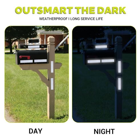 5 قطع ملصقات عاكسة، عاكسات صندوق البريد، عاكسات لاصقة مقاومة للماء للقبعة الصلبة، الدراجة، السيارة، الخوذة، صندوق بريد الدراجة النارية 1.26 بوصة × 5.98 بوصة in Kuwait