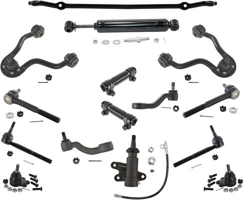 Mac Auto Parts 15Pc Master Steering Chassis Kit for Chevrolet Tahoe 96-00 4 Wheel Drive 4x4 96-00 4 Wheel Drive Models Only Includes Steering Stabilizer in Saudi Arabia