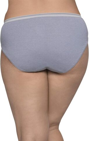 Fit for Me Womens Plus Heather Assorted Cotton Hi-Cut Underwear, 6 in Saudi Arabia