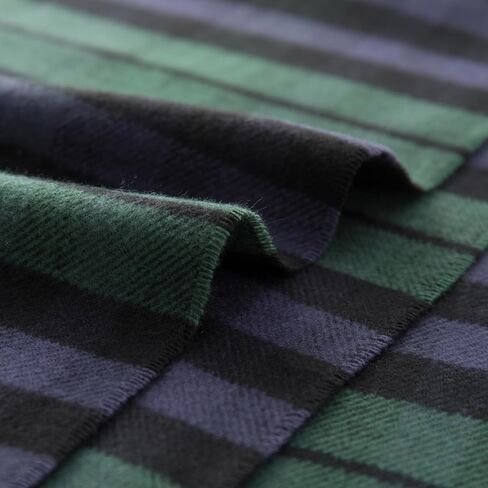 CALVIN & OLIVIA Ultra-Soft Winter Cashmere Feel Scarf Plaid Multi-Color Warm Long Unisex Winter Scarves Perfect Holiday Gift for Women Men Dark Green Beige Tartan in Saudi Arabia