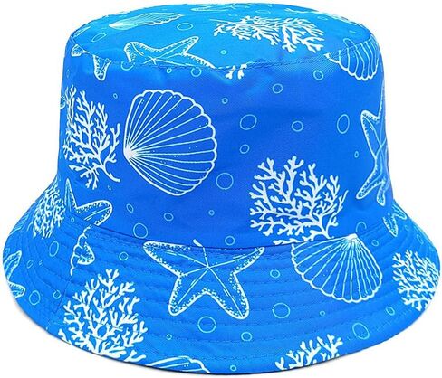 Bucket Hat for Women Men Beach Sun Hat Fishing Hat Double Side Wear Reversible Fisherman Hat in Saudi Arabia