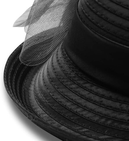Women Elegant Tea Party Dress Bowler Cloche Bucket Derby Church Hat in Saudi Arabia