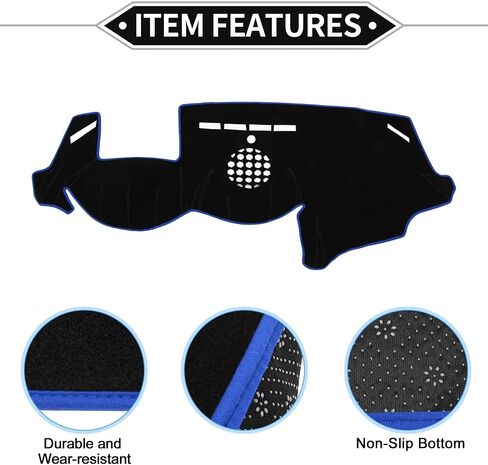 Dash Cover Compatible for BMW 6 2003-2010, Non-Slip Dash Cover Mat Polyester Black Front Dash Cover Mat in Saudi Arabia