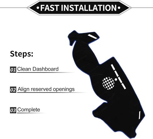 Dash Cover Compatible for BMW 6 2003-2010, Non-Slip Dash Cover Mat Polyester Black Front Dash Cover Mat in Saudi Arabia