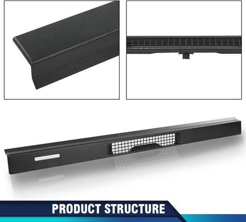 PIT66 Dash Top Cover Compatible with Jeep Wrangler TJ 1997-2006 Defrost Vent Bezel Trim Black 55037036 in Kuwait