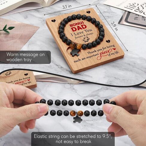 Dad Gifts Christmas, Gift for Dads, Fathers, New Dad, Bonus Dad, Father in Law, Daddy, Birthday Gifts for Men Husband Dad Bracelet, To My Best Dad Ever, from Daughter, Son, Wife in Kuwait