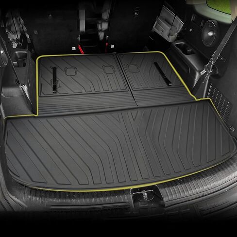 Cargo Liner & Backrest Mat for 2021-2025 Genesis GV80 (Only 5 Seat) : Custom Fit PU Leather Trunk Liner and Backrest Protector - All Weather Waterproof Anti-Slip Easy to Clean Cargo Mat in Kuwait