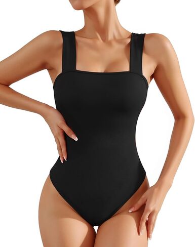 Women's Tank Top Bodysuit for Women Square Neck Sleeveless Backless Body Suit Tops in Saudi Arabia