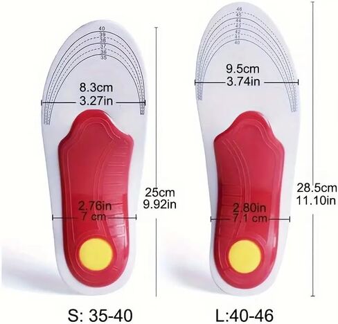 Breathable EVA Arch Support Insoles -Cuttable Shoe Pads, Small in Saudi Arabia