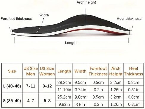 Breathable EVA Arch Support Insoles -Cuttable Shoe Pads, Small in Saudi Arabia