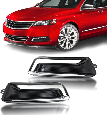Fog Light Cover Front Driver & Passenger Side Compatible with Chevy Impala 2014-2020, Fog Lamp Bezel Grille Replaces 22738853, 22738852 in Saudi Arabia