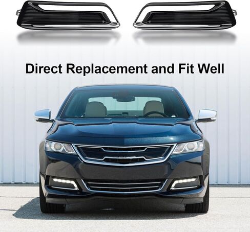 Fog Light Cover Front Driver & Passenger Side Compatible with Chevy Impala 2014-2020, Fog Lamp Bezel Grille Replaces 22738853, 22738852 in Saudi Arabia