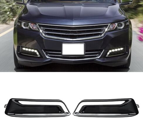 Fog Light Cover Front Driver & Passenger Side Compatible with Chevy Impala 2014-2020, Fog Lamp Bezel Grille Replaces 22738853, 22738852 in Saudi Arabia