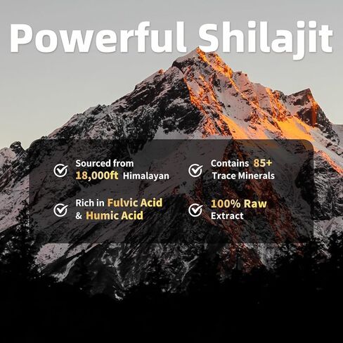 كبسولات شيلاجيت مع طحالب البحر والأشواغاندا للرجال والنساء، 12 في 1 مكملات شيلاجيت الهيمالايا مع الإنزيم المساعد Q10، وحمض الفولفيك وحمض الهيوميك، وعرف الأسد، ودعم الطاقة والمناعة، 120 قطعة in Kuwait