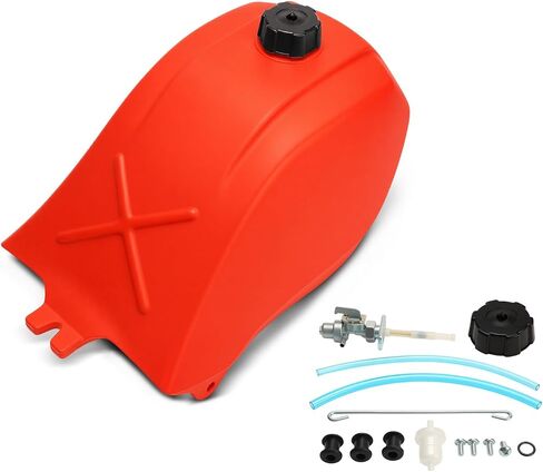 A-Premium Fuel Gas Tank with Cap and Fuel Petcock Valve Switch Compatible with Honda Big Red 250 1985 1986 1987, ATC250ES in Saudi Arabia