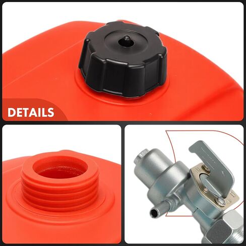 A-Premium Fuel Gas Tank with Cap and Fuel Petcock Valve Switch Compatible with Honda Big Red 250 1985 1986 1987, ATC250ES in Saudi Arabia