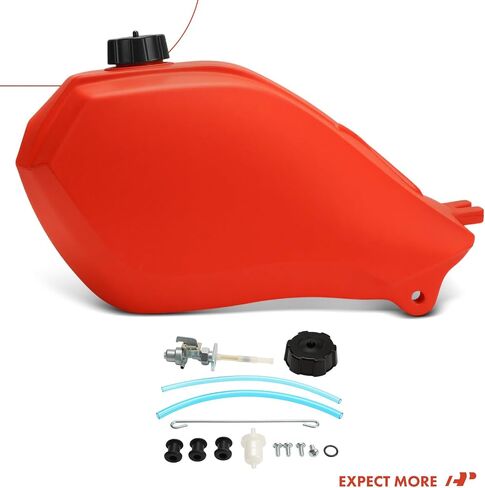 A-Premium Fuel Gas Tank with Cap and Fuel Petcock Valve Switch Compatible with Honda Big Red 250 1985 1986 1987, ATC250ES in Saudi Arabia