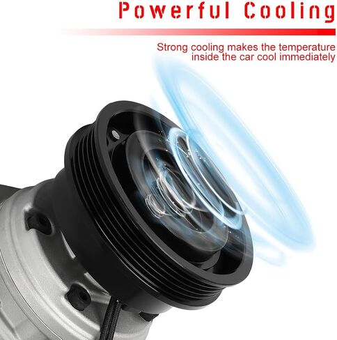 cciyu AC Compressor for Car 1998 1999-2000 for Toyota RAV4 2.0L,Air Conditioning Compressor with Clutch 5 Grooves 77322 in Saudi Arabia
