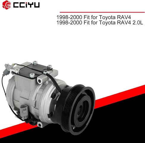 cciyu AC Compressor for Car 1998 1999-2000 for Toyota RAV4 2.0L,Air Conditioning Compressor with Clutch 5 Grooves 77322 in Saudi Arabia