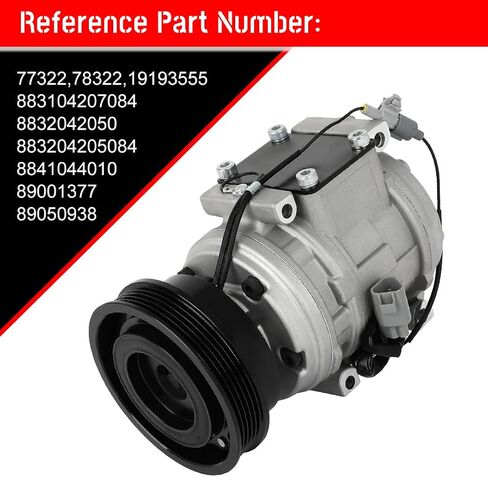 cciyu AC Compressor for Car 1998 1999-2000 for Toyota RAV4 2.0L,Air Conditioning Compressor with Clutch 5 Grooves 77322 in Saudi Arabia