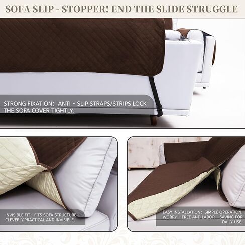 Sectional Couch Covers for Dogs 100% Waterproof Corner L Shaped Sofa Cover Pet Friendly Velvet Washable Anti Slip L Shape Modular Sofa Slipcover Protector with Pockets (Dark Gray, XX-Large) in Saudi Arabia