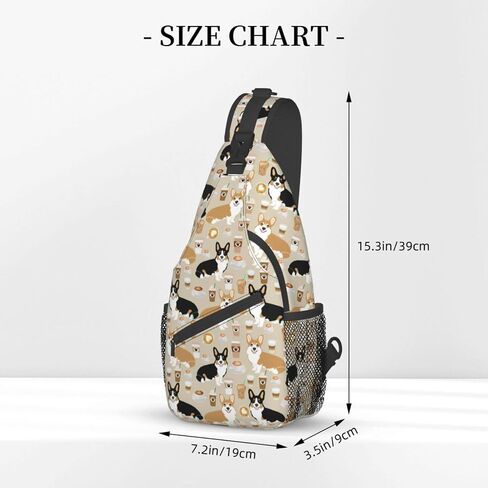 Corgi Sling Bag Crossbody Sling Backpack Gifts For Corgi Lovers Travel Chest Bag Daypack Purses Shoulder Bag Women Men's in Kuwait
