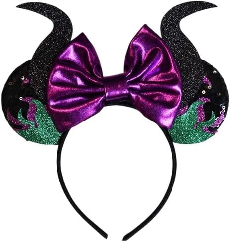 Mouse Deluxe Ears Headband Maleficent Halloween Headband For Halloween Costume Cosplay Party Hair Accessories (02) in Kuwait