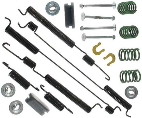 KarParts360 For Toyota Matrix 2003 04 05 06 07 2008 Brake Shoe Hold-down Spring Kit Rear | Colored Springs | Gold Classification in Saudi Arabia
