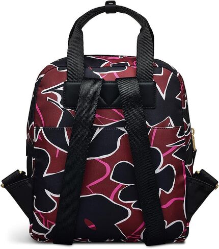 RADLEY London Canford Floral Responsible Small Zip Around Backpack, in Recycled Polyester with Floral Print, Merlot, Small in Saudi Arabia