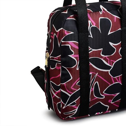 RADLEY London Canford Floral Responsible Small Zip Around Backpack, in Recycled Polyester with Floral Print, Merlot, Small in Saudi Arabia