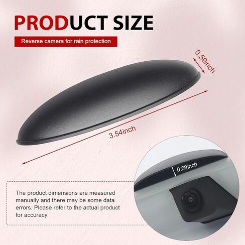 Car Rear View Camera Cover, Anti-rain Reversing Cameras Protection, Vehicle Reversing Cam Modification Accessories, Universal for Most Cars (Black) in Kuwait