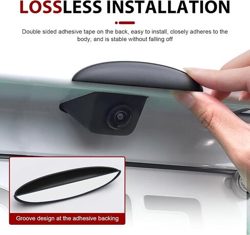 Car Rear View Camera Cover, Anti-rain Reversing Cameras Protection, Vehicle Reversing Cam Modification Accessories, Universal for Most Cars (Black) in Kuwait
